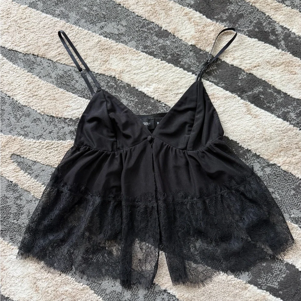 Tiger Mist Black Sheer Lace Camisole - Picture 5 of 7